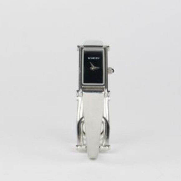 Gucci Silver and Black Women's Watch - Picture 2 of 8